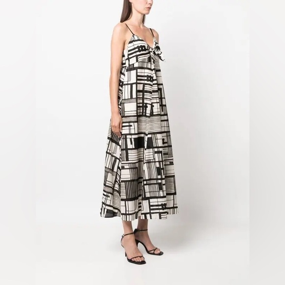 DKNY Geometric Spaghetti Strap Dress NWT - Picture 2 of 5